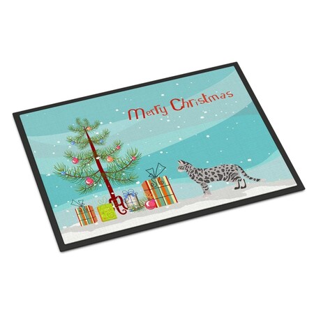 Carolines Treasures 18 x 27 in. Cheetoh No.2 Cat Merry Christmas Indoor or Outdoor Mat CK4587MAT
